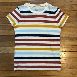 Madewell Multicolored Striped Crewneck T-shirt